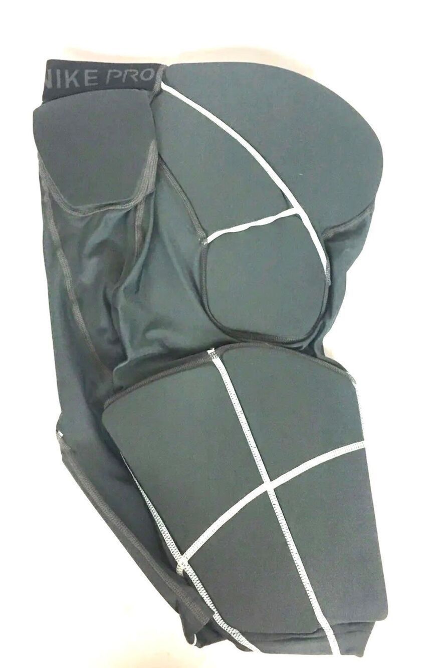 NIKE PRO Men’s Lightweight Gray Compression Padded Shorts Size XXL 2XL